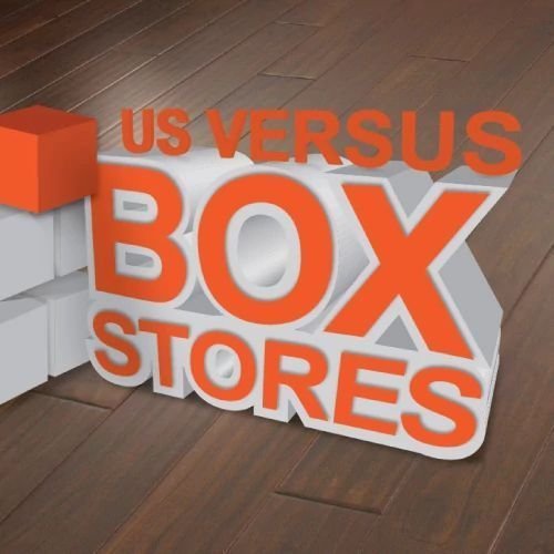 Us Vs Box Stores from Floor House in Powers Lake